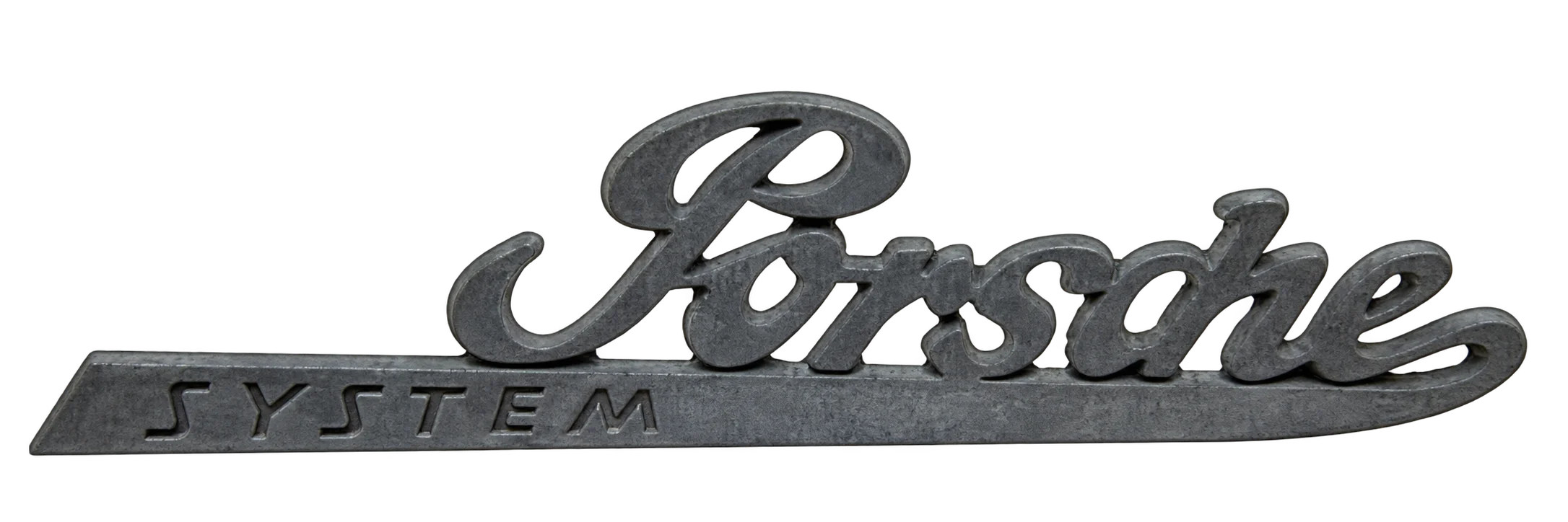 Historischer System-Porsche-Schriftzug eines Allgaier-Traktors